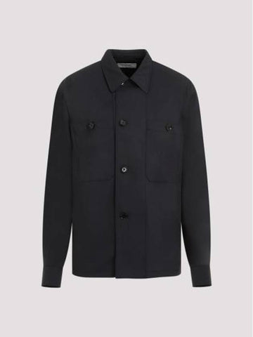 Soft Military Long Sleeve Shirt Black - LEMAIRE - BALAAN 1