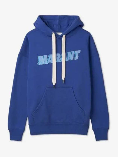 Mansel Logo Print Hoodie Blue - ISABEL MARANT - BALAAN 2