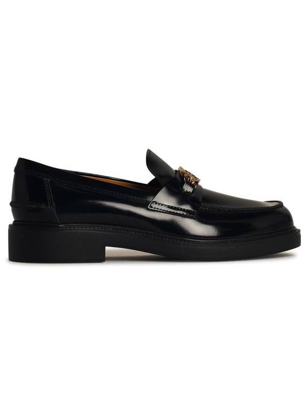 Metal Logo Leather Loafers Black - TOD'S - BALAAN 2