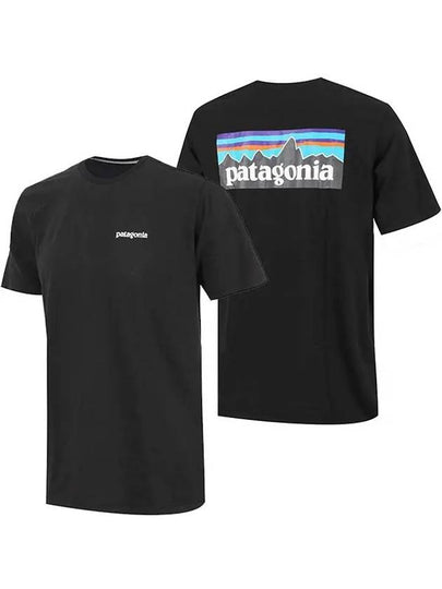 Short Sleeve T Shirt Men s P 6 Logo Responsibility Tee 38504 BLK - PATAGONIA - BALAAN 2