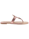 Women's Miller Logo Flip Flops Pink - TORY BURCH - BALAAN 3