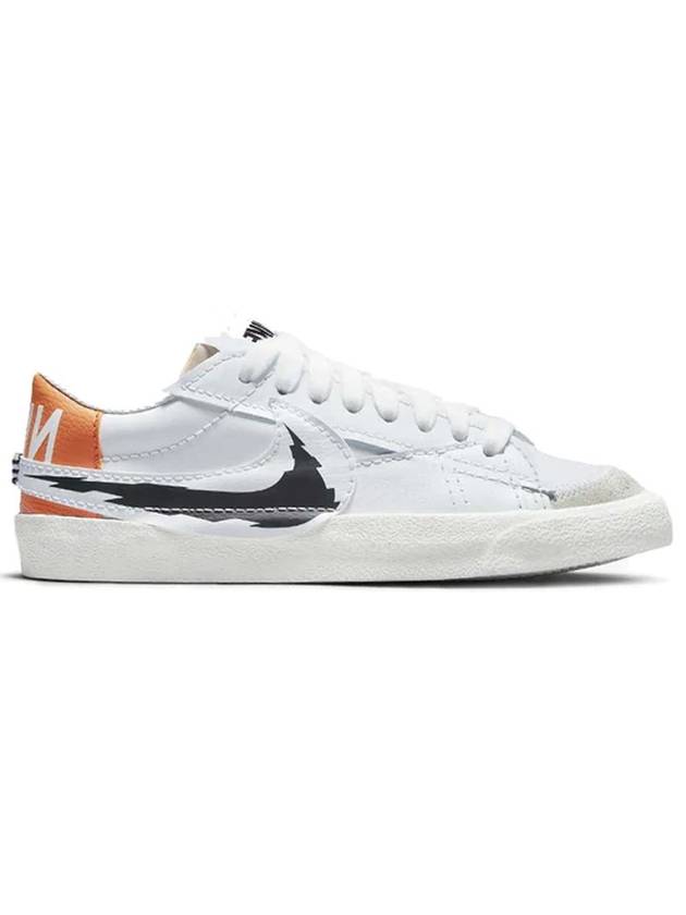 Blazer 77 Jumbo Low Top Sneakers White Orange - NIKE - BALAAN 1