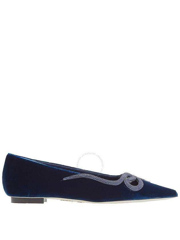 Rene Caovilla Bluette Velvet Morgana Embellished Ballet Flats, Brand Size 37 ( US Size 7 ) - RENE CAOVILLA - BALAAN 1