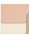 Color Block Leather Half Wallet Pink - MARNI - BALAAN 8