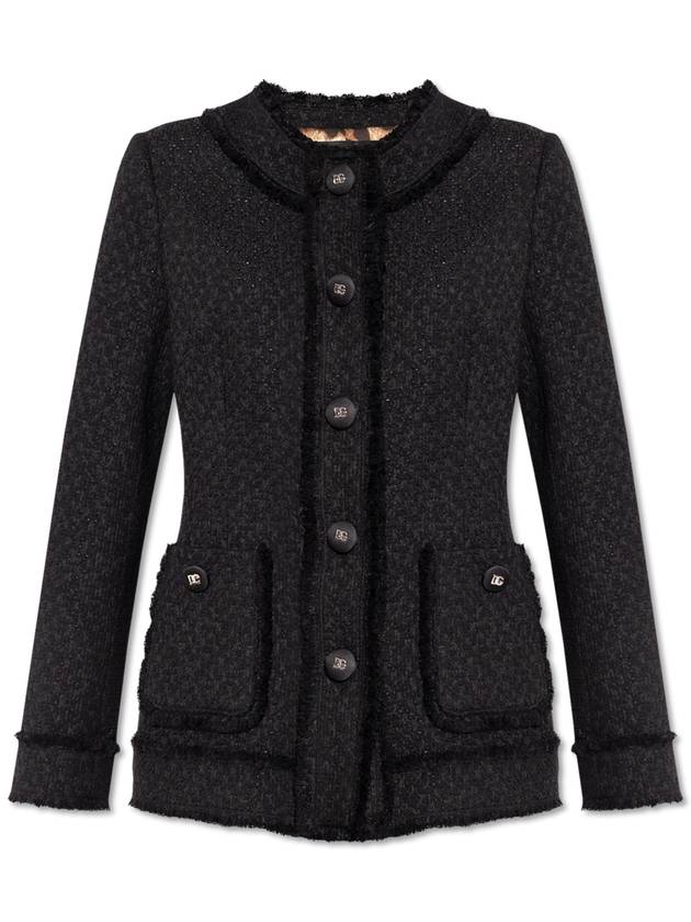 Dolce & Gabbana Tweed Blazer, Women's, Black - DOLCE&GABBANA - BALAAN 1