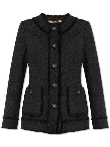 Dolce & Gabbana Tweed Blazer, Women's, Black - DOLCE&GABBANA - BALAAN 1