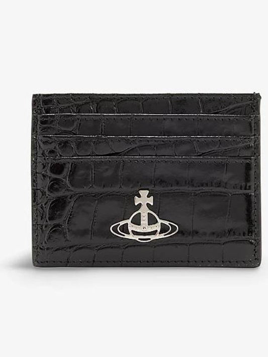 Women's Crocodile Card Wallet Black - VIVIENNE WESTWOOD - BALAAN 2