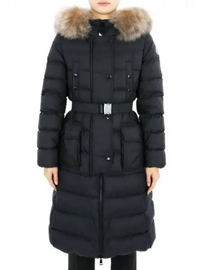 Women s KHLOE Long Down Padded Jacket Black Real Fur 1C00023 5968E 99M 271557 1101750 - MONCLER - BALAAN 1