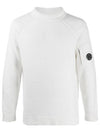 Lens Wappen Mock Neck Sweatshirt White - CP COMPANY - BALAAN 3