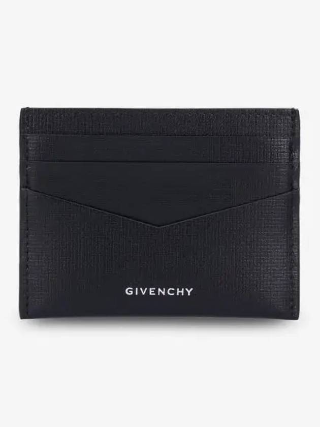 Logo Leather Card Wallet Black - GIVENCHY - BALAAN 2