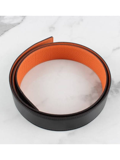 Double sided belt black orange - HERMES - BALAAN 2