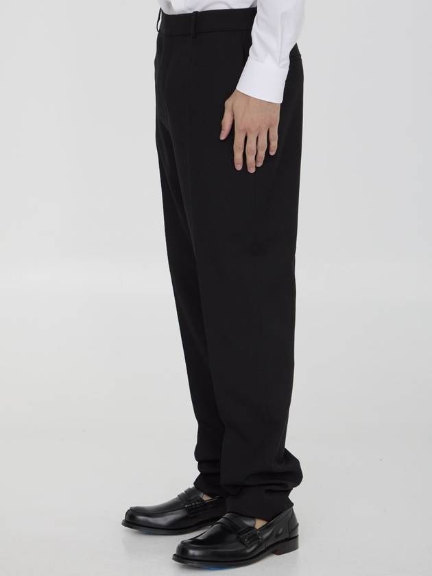 Wool Gabardine Trousers - SAINT LAURENT - BALAAN 2