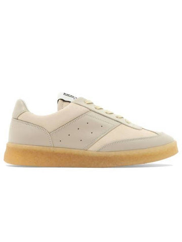 6 Court Logo Tongue Low Top Sneakers Beige - MAISON MARGIELA - BALAAN 1