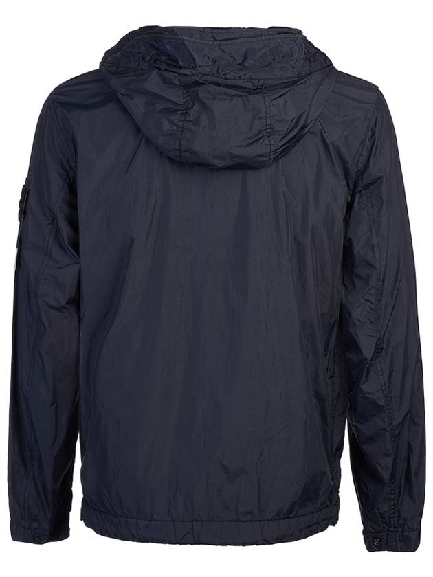 Crinkle Wappen Patch Hooded Jacket Navy - STONE ISLAND - BALAAN 4