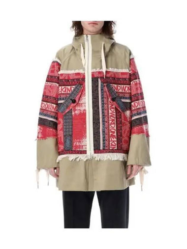 Sacai Eric Hayes Jacquard Jacket Beige 23 02959M - SACAI - BALAAN 1