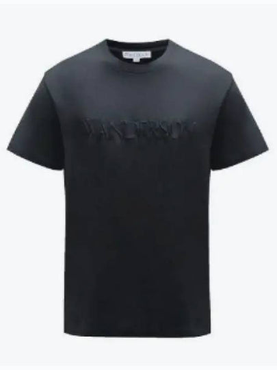 Embroidery Logo Cotton Short Sleeve T-Shirt Black - JW ANDERSON - BALAAN 2