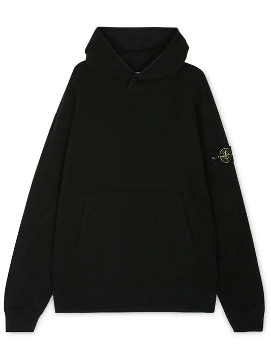 Compass Logo Patch Hoodie Black - STONE ISLAND - BALAAN 2