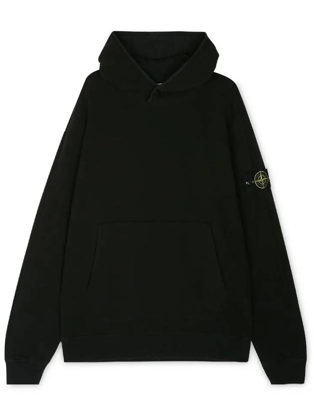 Compass Logo Patch Hoodie Black - STONE ISLAND - BALAAN 4