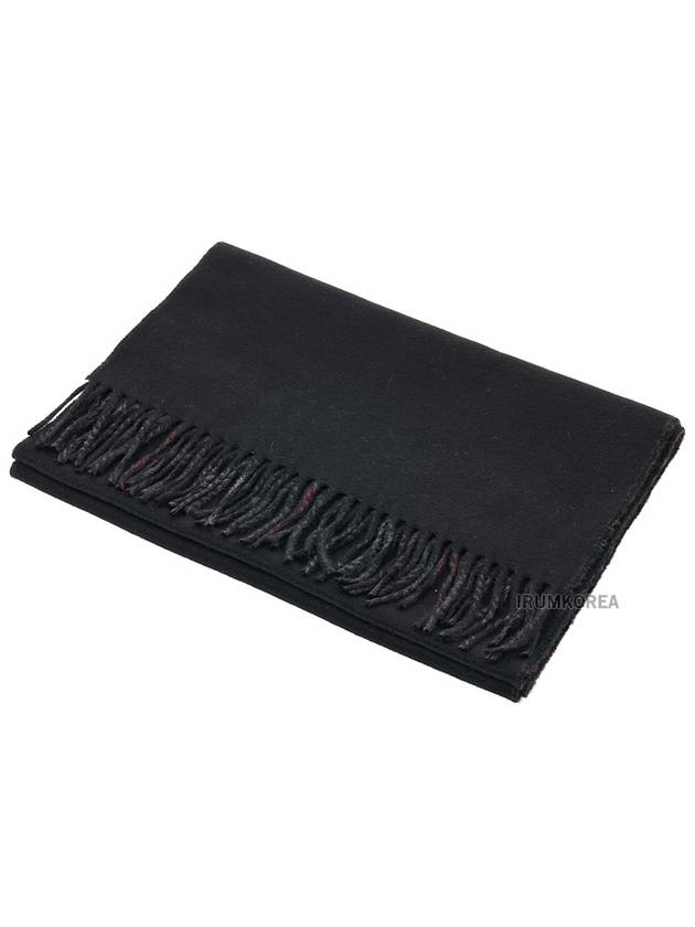 Check Reversible Cashmere Scarf Charcoal Black - BURBERRY - BALAAN 3