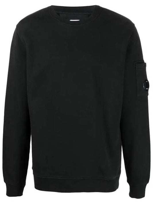 Brushed Emerized Diagonal Fleece Sweatshirt Black - CP COMPANY - BALAAN 2