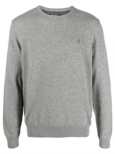 Logo Basic Pullover Knit Top Grey - POLO RALPH LAUREN - BALAAN 2