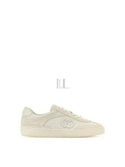 Interlocking G Suede Low Top Sneakers White - GUCCI - BALAAN 2