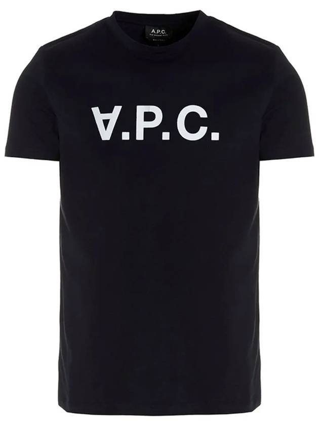 VPC Logo Organic Cotton Short Sleeve T-Shirt Navy - A.P.C. - BALAAN 2