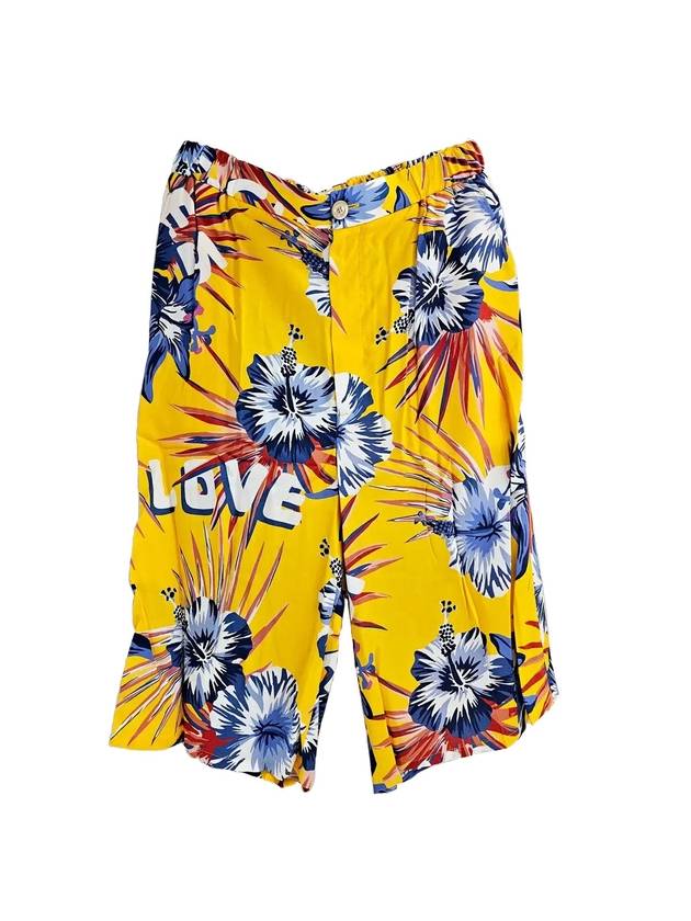 Wild Hibiscus Flower Shorts Yellow - GUCCI - BALAAN 1