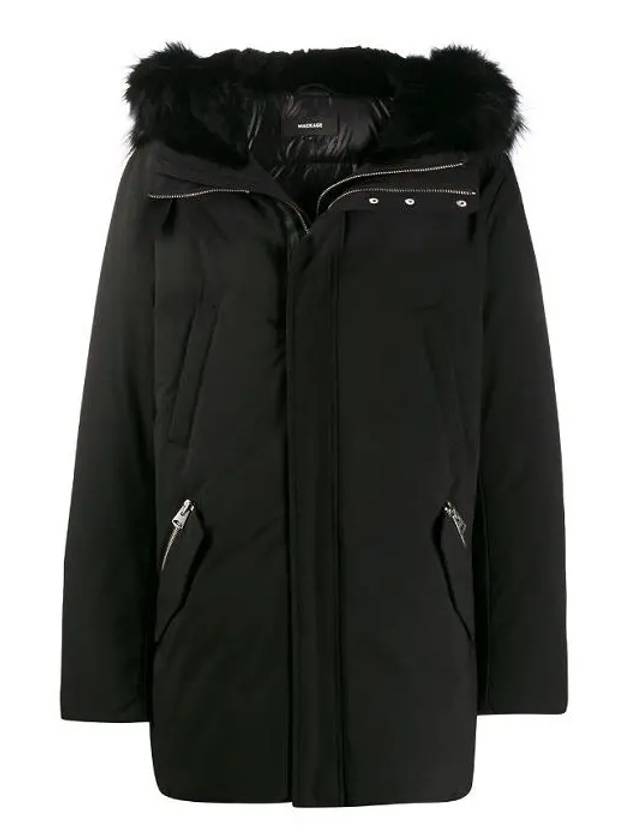 Edward Silver Fox Fur Hoodie Down Parka Black - MACKAGE - BALAAN 3