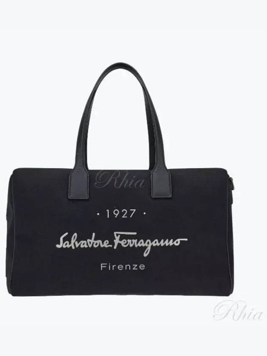 1927 Signature Duffel Bag Black - SALVATORE FERRAGAMO - BALAAN 2