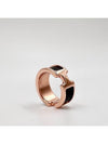 Olymp Ring Small Rose Gold S Size Noir H500058FD - HERMES - BALAAN 1