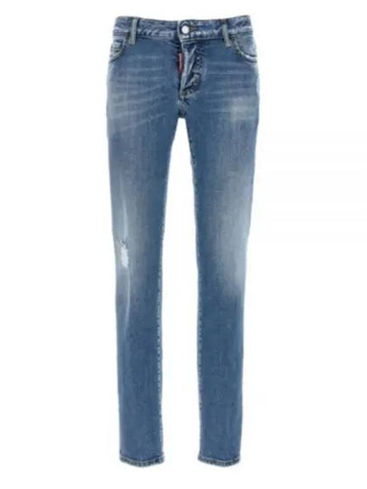 Medium Preppy Wash Jennifer Straight Jeans Blue - DSQUARED2 - BALAAN 2