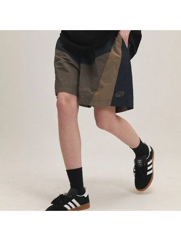 Mixed nylon block short pants deep green - CPGN STUDIO - BALAAN 1