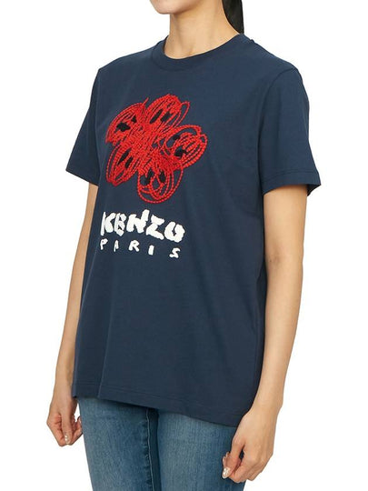 Drone Varsity Women's Short Sleeve T-Shirt 2TS102 4SG 77 245 - KENZO - BALAAN 2