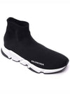 Speed Trainer  High Top Sneakers Black White - BALENCIAGA - BALAAN 4