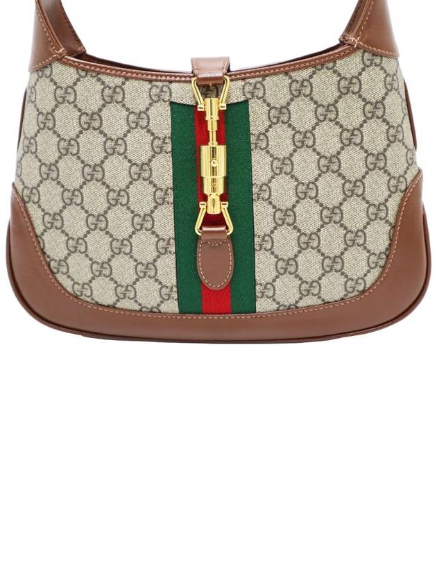 Women s Leather Shoulder Bag Brown Gucci 636706 GG Supreme Canvas Gold Jackie 1961 Small - GUCCI - BALAAN 3