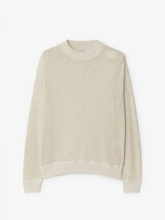 Equestrian Knight Mesh Cotton Knit Top Soap - BURBERRY - BALAAN 2