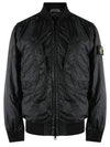 Logo Patch Bomber Jacket Black - STONE ISLAND - BALAAN 2