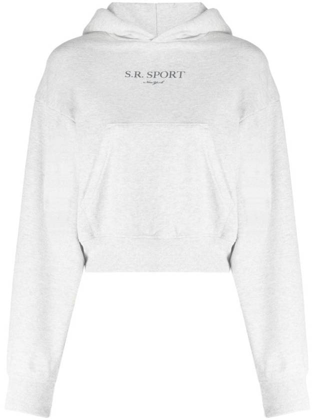 Sports Crop Hoodie Heather Grey - SPORTY & RICH - BALAAN 1