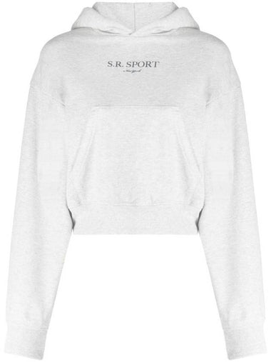 Sports Crop Hoodie Heather Grey - SPORTY & RICH - BALAAN 1