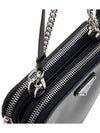 Brushed Leather Chain Mini  Shoulder Bag Black - PRADA - BALAAN 9