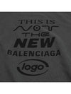 This Not Logo Cotton Sweatshirt Black - BALENCIAGA - BALAAN 4