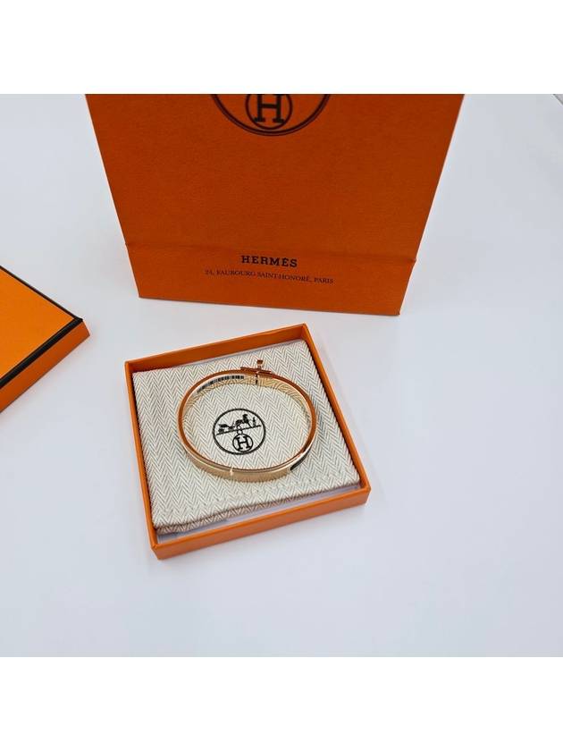 Mini Click Kelly Bracelet Black Rose Gold HZ00004F - HERMES - BALAAN 5