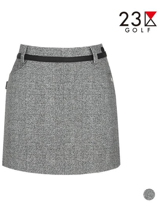 Golf Jeans Check Short Skirt EL3LPC012 - 23KU - BALAAN 1