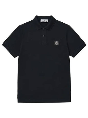 2SC17 A0029 Mini Waffen Logo Patch Polo Men s Short Sleeve Tee - STONE ISLAND - BALAAN 1