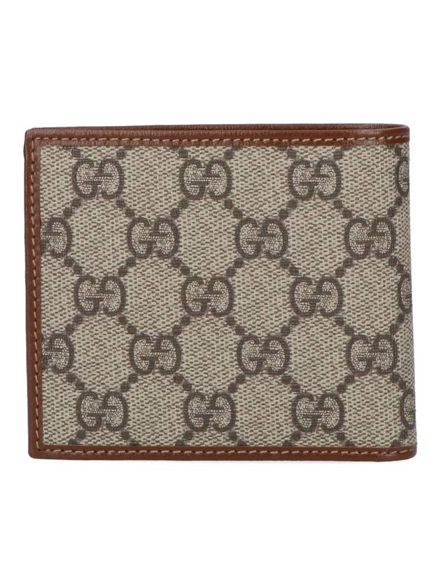 GG Supreme Interlocking Half Wallet Brown - GUCCI - BALAAN 4