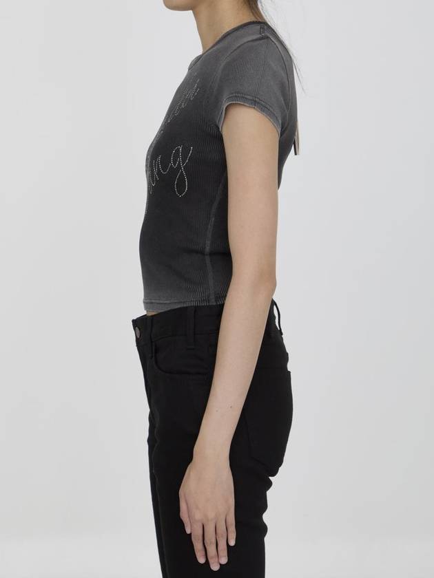 Crystal Hotfix Tee In Jersey - ALEXANDER WANG - BALAAN 3