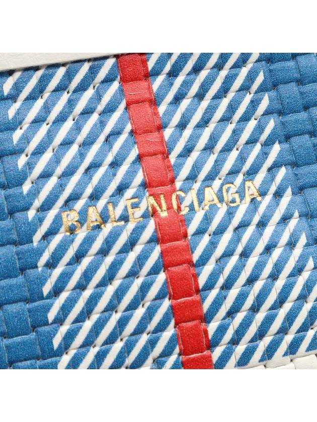 Multi check printed gold lettering logo hand strap Babes pouch clutch - BALENCIAGA - BALAAN 7