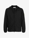 Wappen Patch Skin Touch Nylon Hooded Jacket Black - STONE ISLAND - BALAAN 2