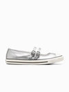 Chuck Taylor All Star Mary Jane Metallic Leather Silver A12201C - CONVERSE - BALAAN 2